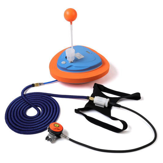 TUDIVING-Scuba Diving Ventilator,Waterproof Portable Rechargeable Scuba Diving Tank with Breathing Regulator,Scuba Diving Gear