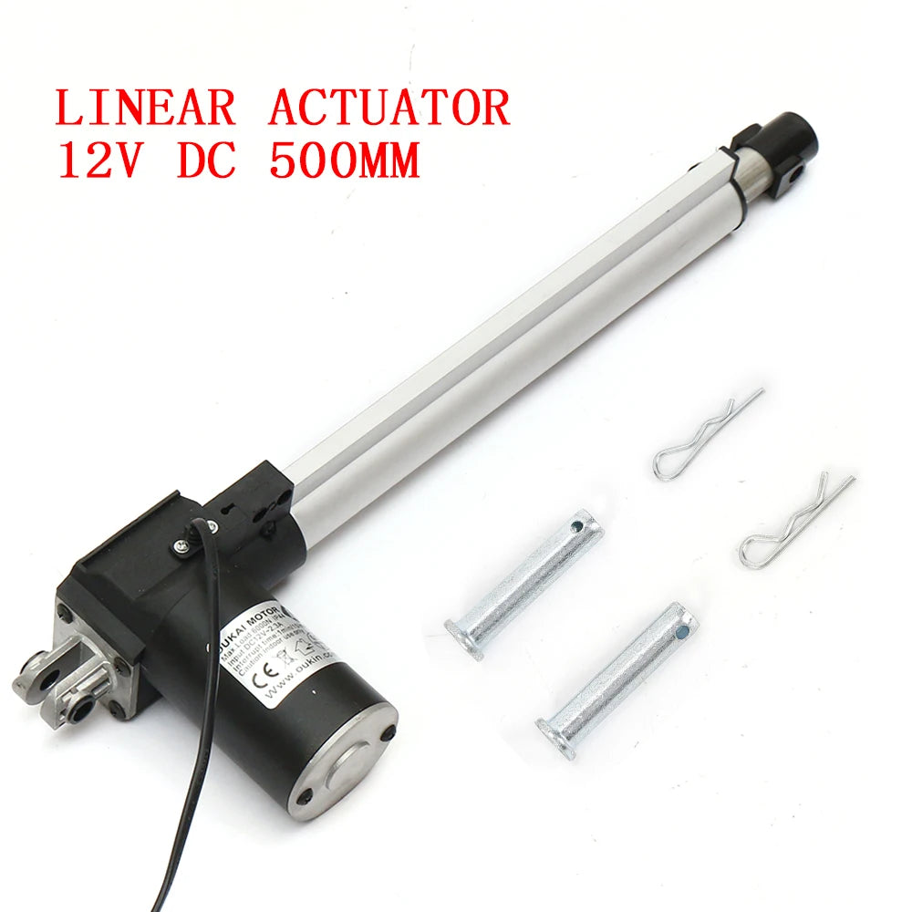 6000N 500mm 20 Inch Linear Actuator Electric Linear Motor Drive DC12V Pound Max Lift 12V Volt DC Motor 48db
