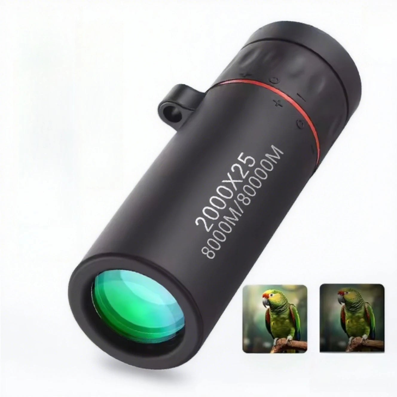 2000X25 High Magnification High-Definition Binoculars, Mini Portable Outdoor Travel Professional Telescope
