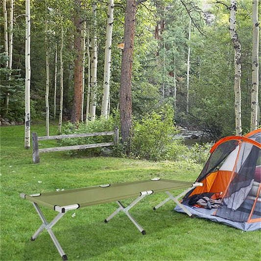 Camping Cot Portable Folding Bed Ultralight Aluminum Alloy Sleeping Cot for Outdoor Hiking Backpacking Travel with Carrying Bag