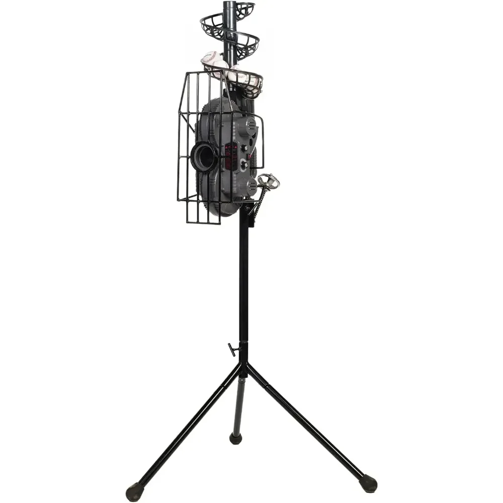 Sports & Outdoors Adjustable Angle, Speed-636BH Upgraded Dual-Wheel Baseball Pitching Machine