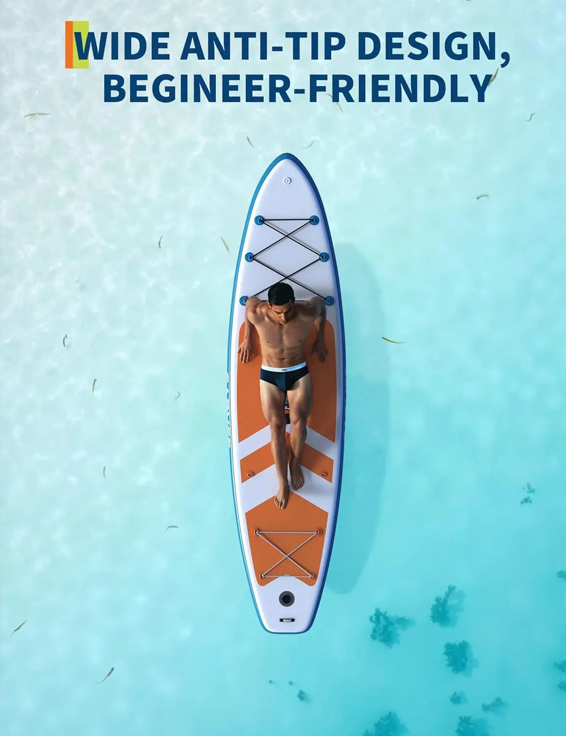 Inflatable Stand Up Paddle Board, 10.6Ft 11Ft Paddle Boards with Premium Accessories, Non-Slip EVA Deck, Ultra-Light Carry Bag