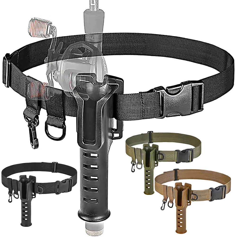 Fishing Waist Belt Rod Holder Adjustable Fishing Wading Belt Rod Holder Wader Fishing Waist Belt Fishing Gear Accessories