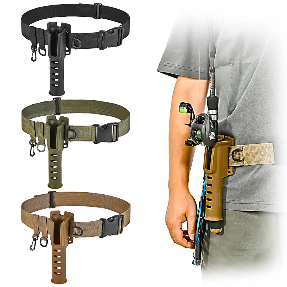 Fishing Waist Belt Rod Holder Adjustable Fishing Wading Belt Rod Holder Wader Fishing Waist Belt Fishing Gear Accessories