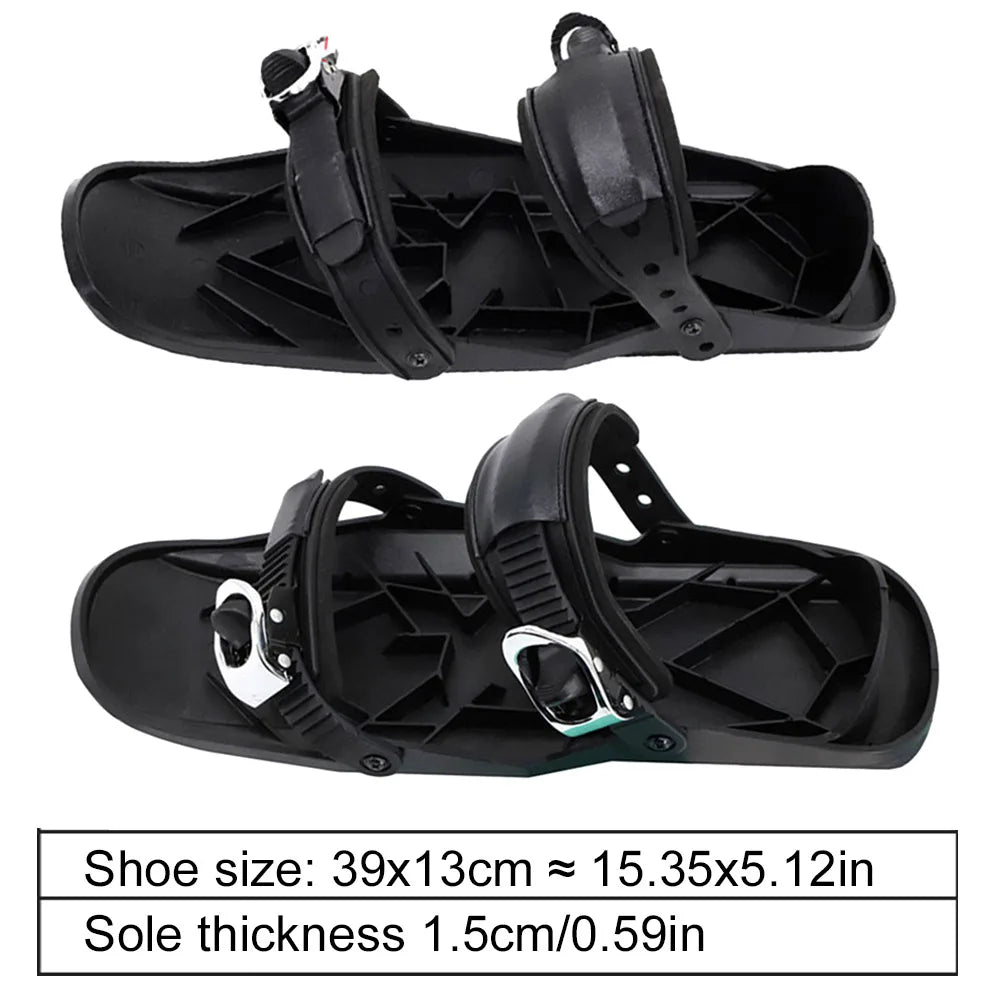 Mini Short Ski Skates Snowboard Boots Skiboards Adjuatable Short Shoe Snowblades for Winter Outdoor Sports