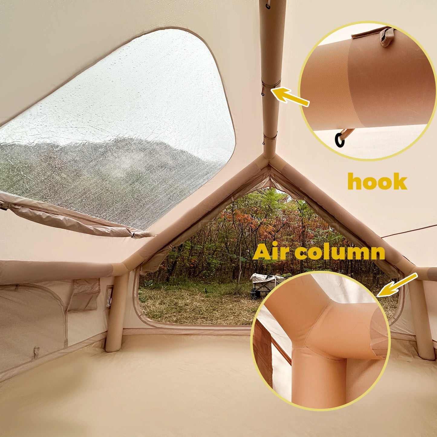 Inflatable Camping Tent Easy Setup Waterproof Windproof Outdoor Self-Supporting blow up tent portable house hiking