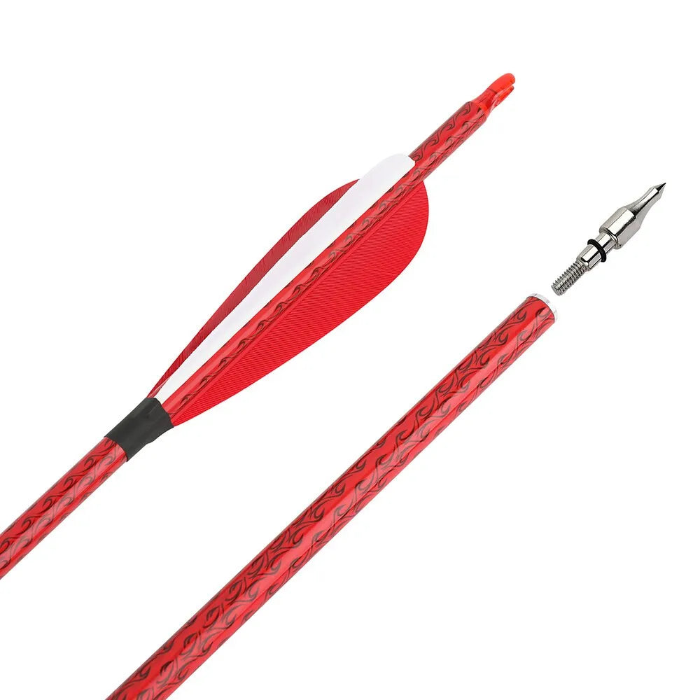 12X 30" Carbon Arrow Archery SP500 Screw Tips Compoundbow Recurve Bow Hunting US
