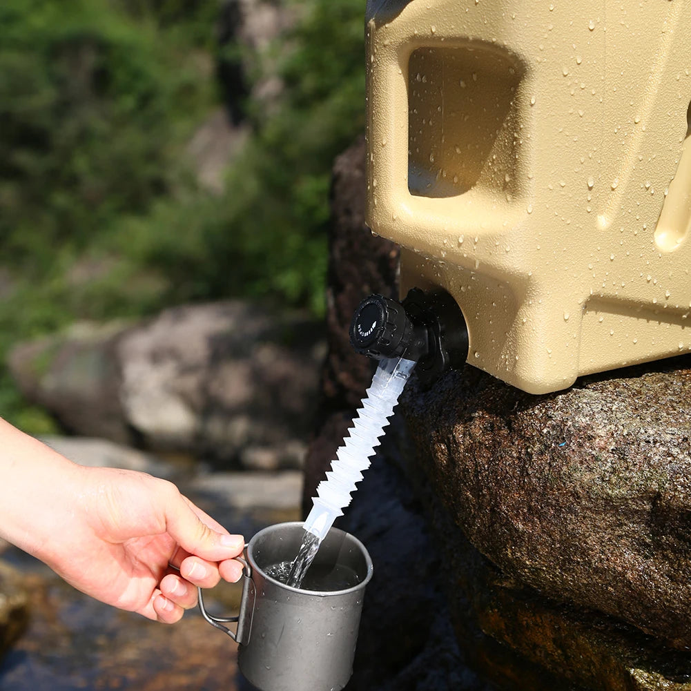 12L Camping Water Container No Leakage Emergency Water Can BPA Free Large Capacity Outdoor Hiking Accessories