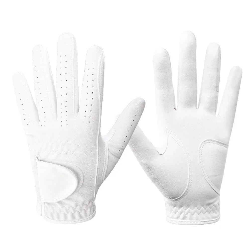 1Pc Professional Golf Glove Non-slip Soft Fabric Breathable Comfortable Golf Gloves Male Left Single High Quality White Gloves