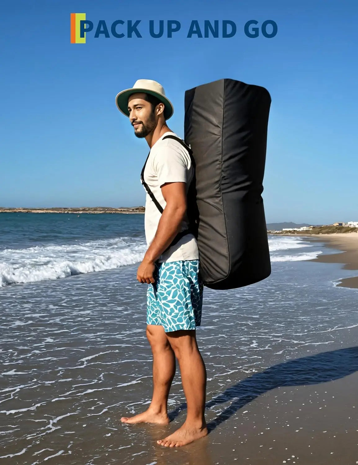 Inflatable Stand Up Paddle Board, 10.6Ft 11Ft Paddle Boards with Premium Accessories, Non-Slip EVA Deck, Ultra-Light Carry Bag