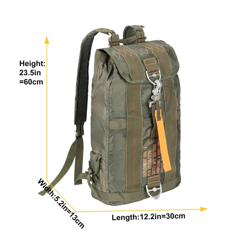 LQARMY Durable All-purpose Backpack Lightweight Carryall Parachute Bag For Outdoor Hunting Trips Hiking School Carry Adventures