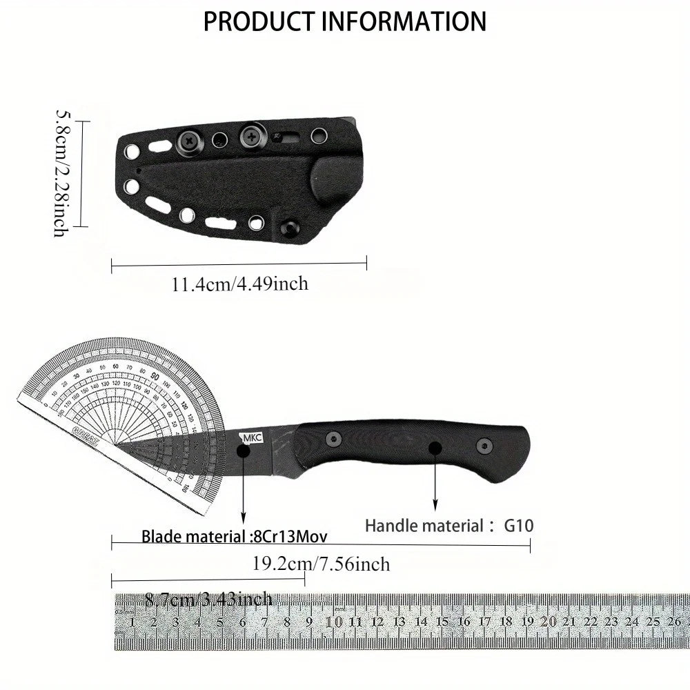 BLACKFOOT 2.0 MKC Outdoor Tactical Fixed Blade Knife Camping Fishing Knife Wilderness Survival Multi-function Tools Gift for Men