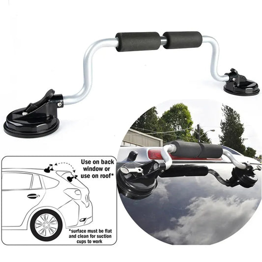 Kayak Roof Rack Suction Cup Type Boat Load Assist Strong Suction Roller Loader for Mounting Kayaks and Canoes To Car Tops-Black