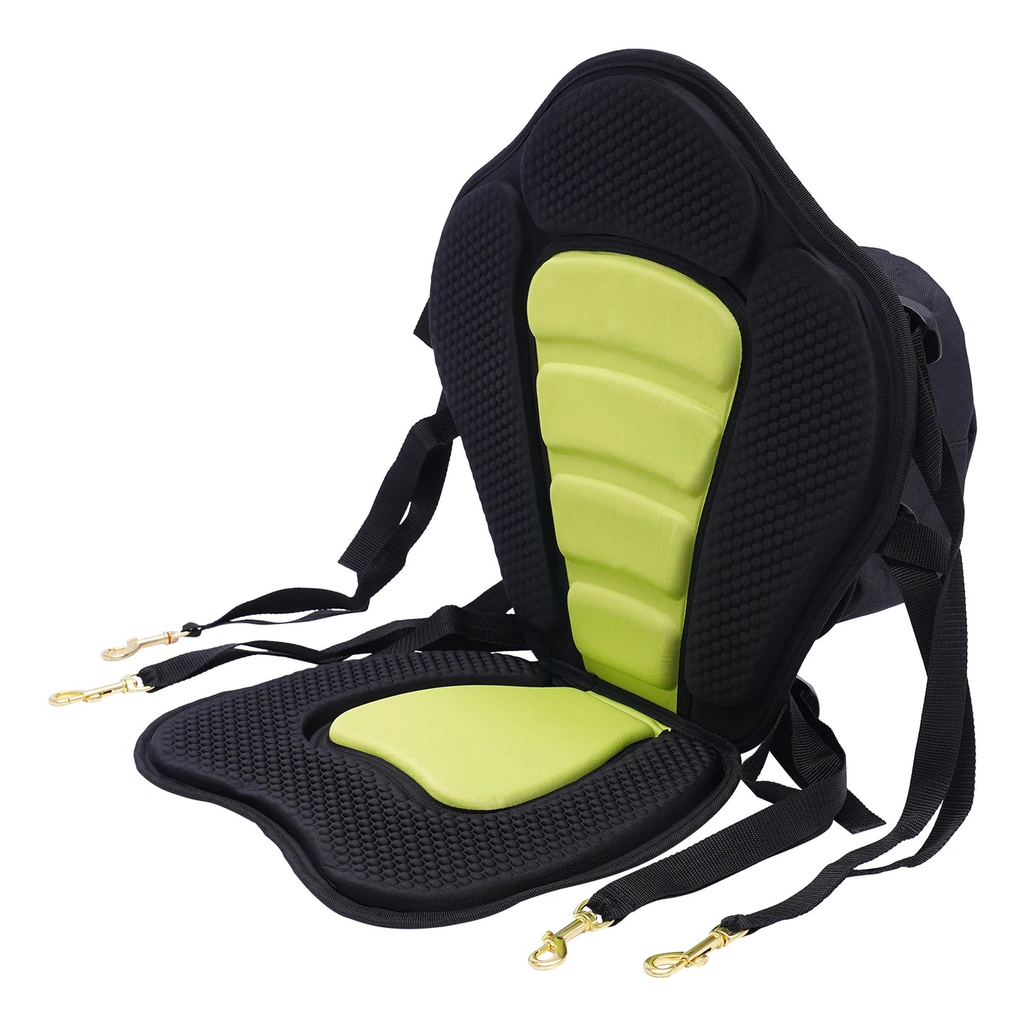 Padded Kayak Seat with Storage Bag Adjustable Seat Backrest with Hook Boat Cabin Seating for Inflatable Kayak