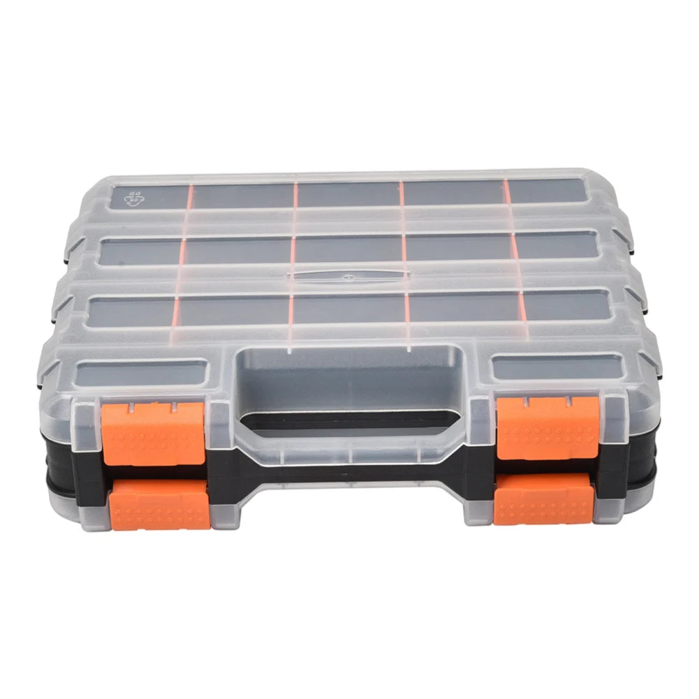 Double Side Tools Box Organizer Plastic Small Parts Storage Case Portable Tool Box Toolbox Container for Screws Nuts Nails Bolts