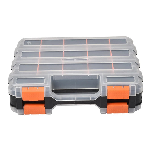 Double Side Tools Box Organizer Plastic Small Parts Storage Case Portable Tool Box Toolbox Container for Screws Nuts Nails Bolts