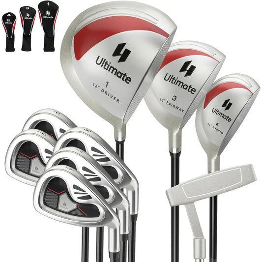 Women's Complete Golf Club Set 9/11pcs Right Handed Ladies Golf Clubs Set with 460cc Alloy Driver 3 Fairway Wood Hybrid 6/7/8/9