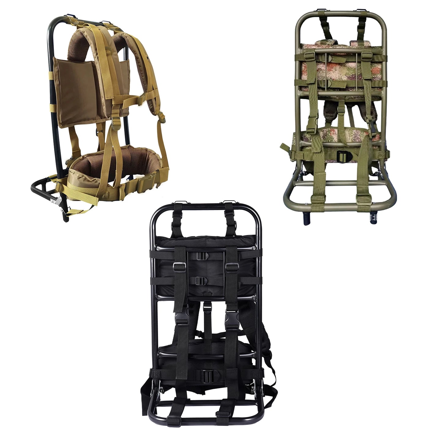 Camping Backpack External Frame Heavy Carrying Backpack Frame Portable Foldable Hunting Carrier Bag Holder For Camping Hiking