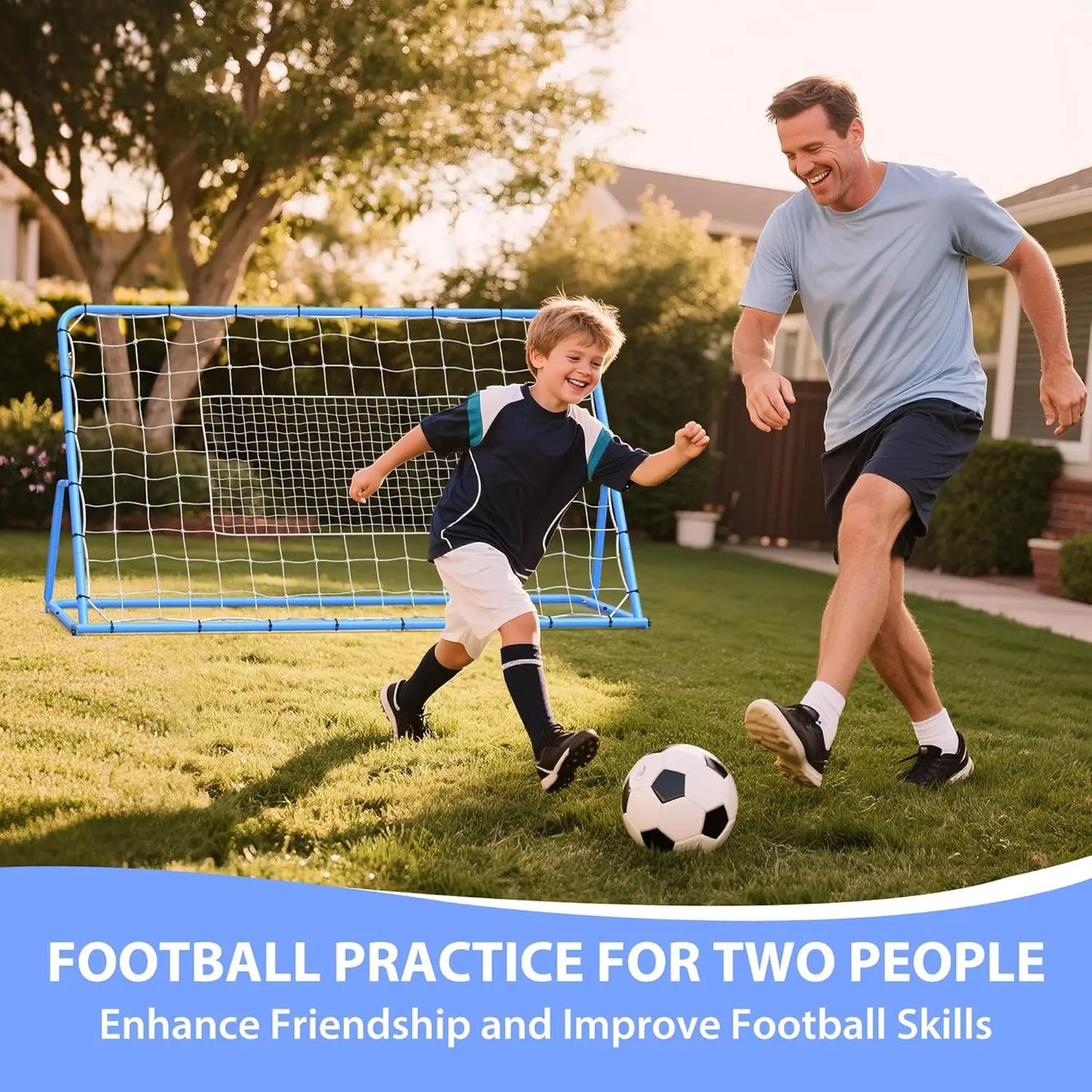 Soccer Rebounder Net– Adjustable Angle Soccer Trainer & Practice Equipment, Rebound Board for Ball Training, Foldable Soccer Net