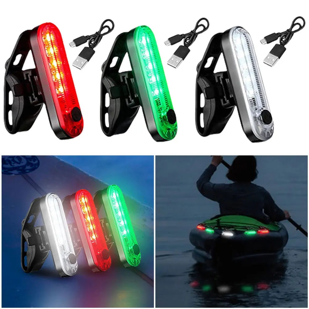 LED Boat Navigation Light Type-C Charging Boat Signal Lamp 4 Modes Sailing Signal Lamp for Marine Yacht Kayak Sailboat