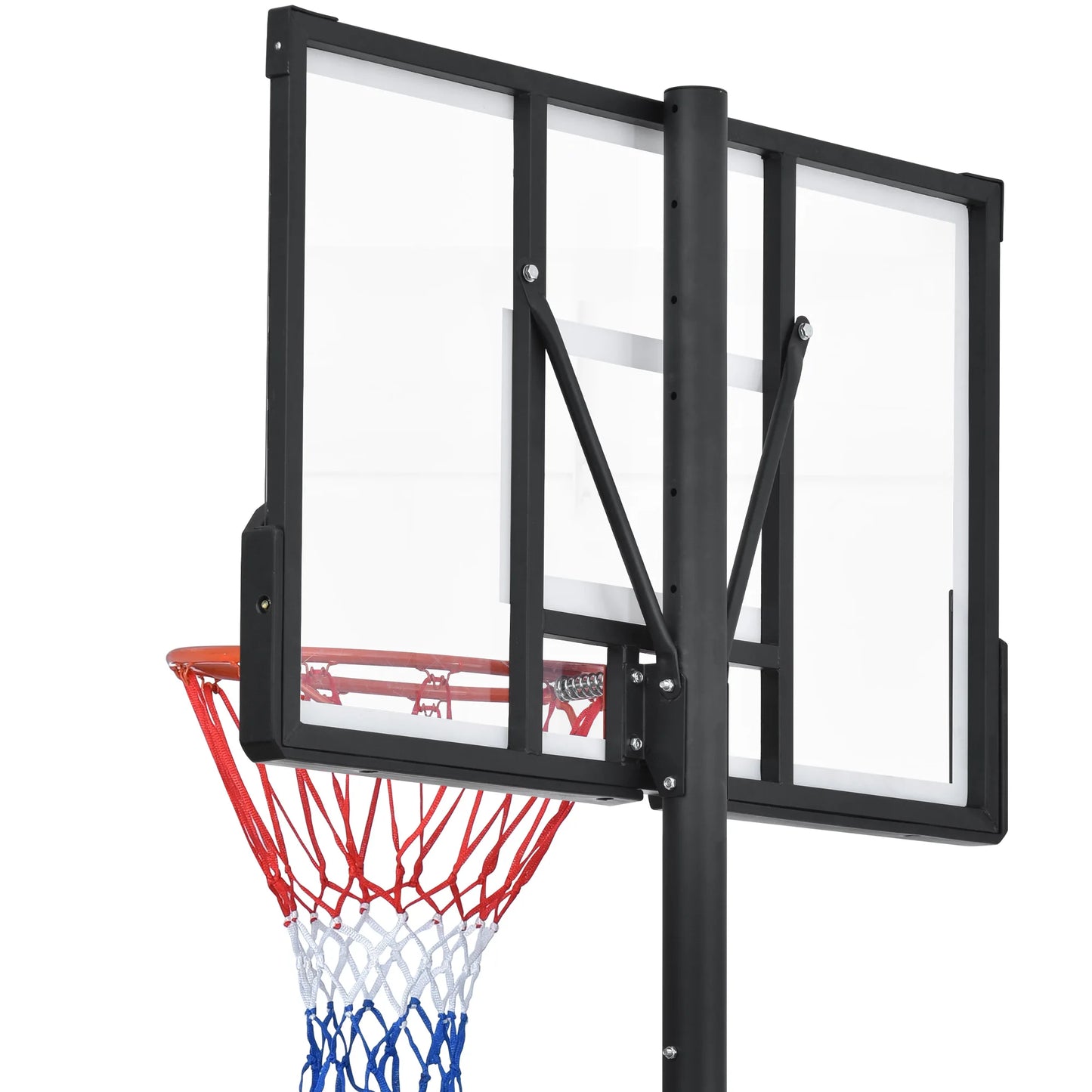 Portable Basketball Hoop Basketball System 8-10ft Height Adjustment for Youth Adults LED Basketball Hoop Lights, Colorful lights