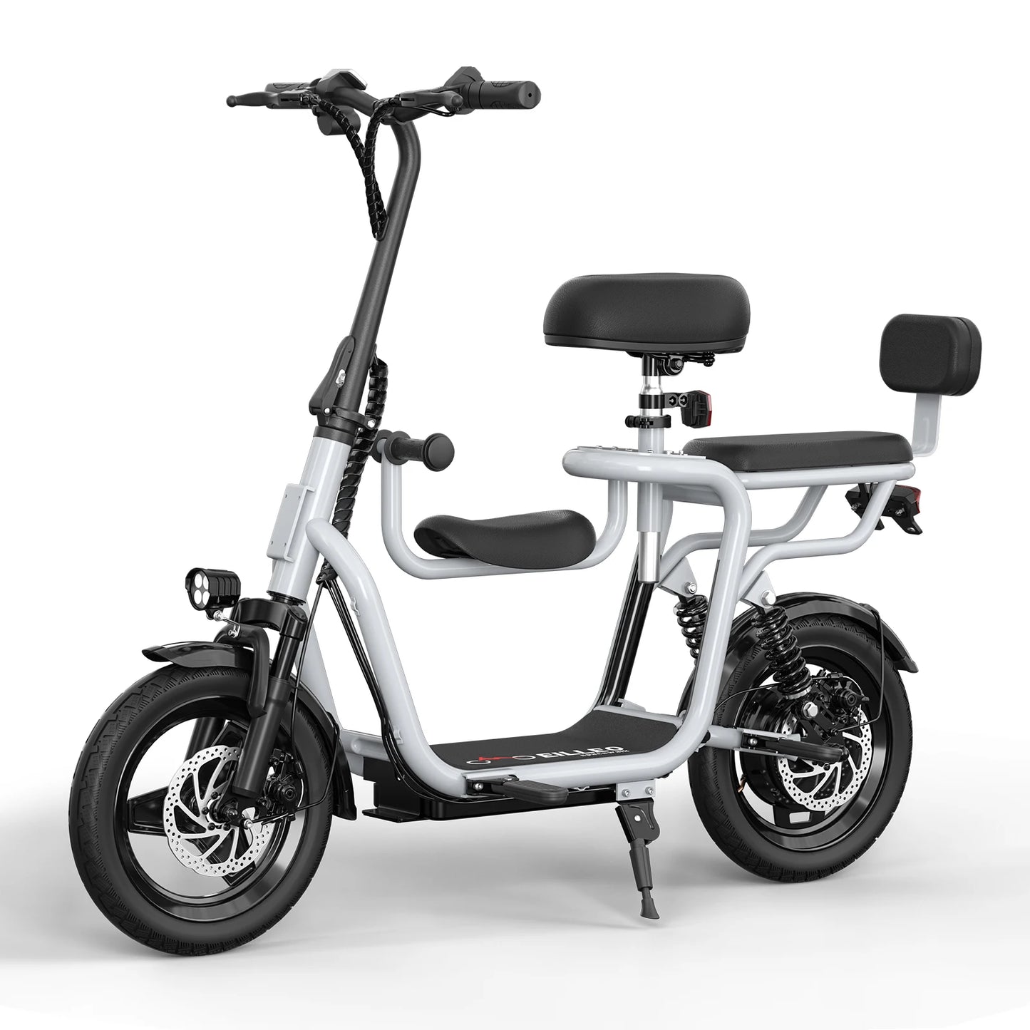 36V E Scooter with Seat,Adults Electric Scooter with 500W Power Motor 17.4mph 20 Mile,with Height Adjustable Seat & Dual Brakes