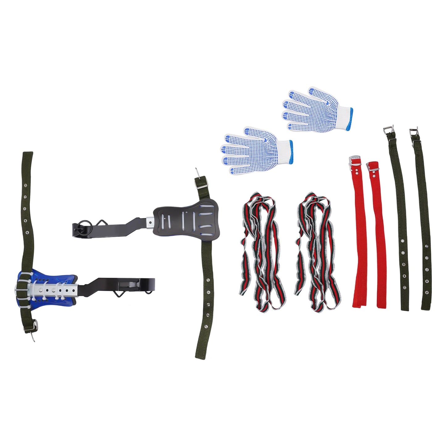 Tree Climbing Spikes Set for Tree Work Adjustable Tree Climbing Gear Set Climbing Spike Tree Climbing Tool with Safety Belt&Rope