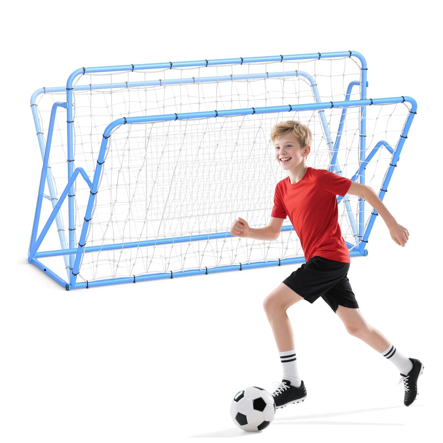 Soccer Rebounder Net– Adjustable Angle Soccer Trainer & Practice Equipment, Rebound Board for Ball Training, Foldable Soccer Net