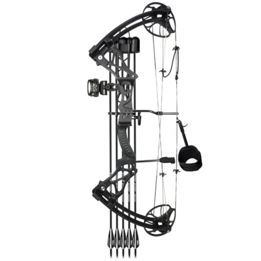 Lightweight Compound Bow Package Fully Adjustable for Adults and Teens23.531 Draw Length 070LBS Draw Weight Up to 320 FPS Limbs