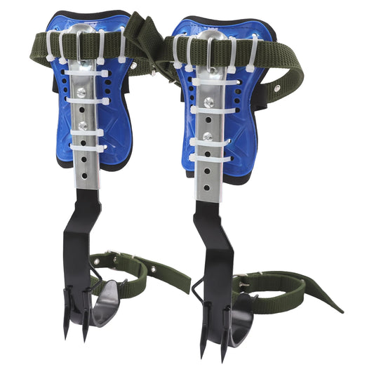 Adjustable Tree Climbing Spikes 330LBS Load Steel Climbing Gear with Safety Belt/Rope for Outdoor/Fruit Picking