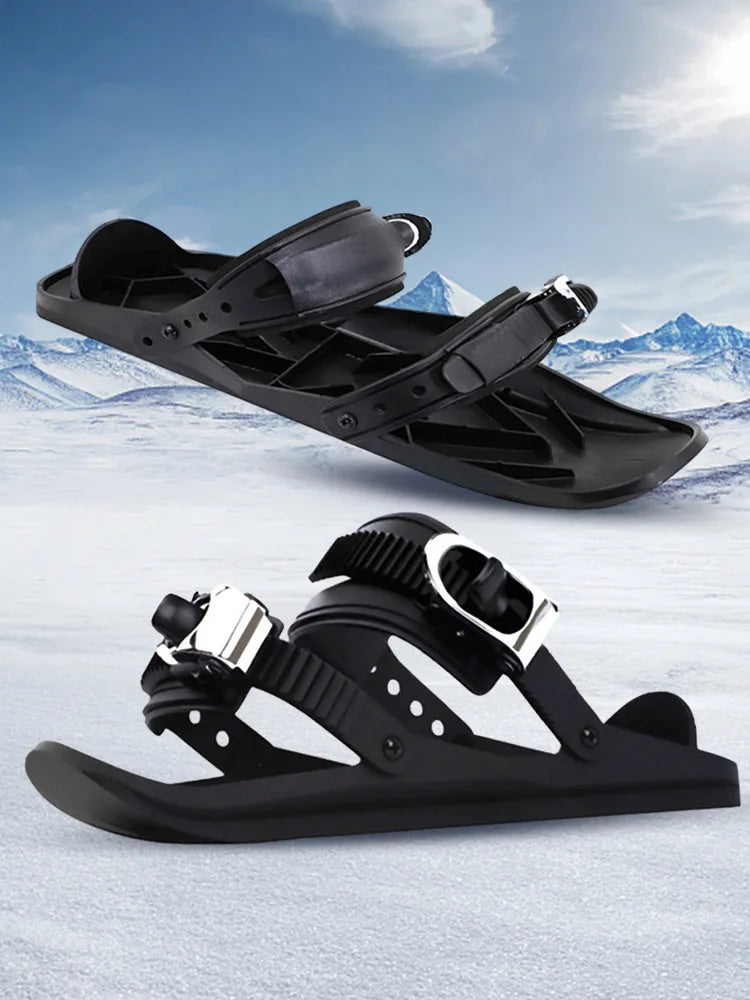 Mini Short Ski Skates Snowboard Boots Skiboards Adjuatable Short Shoe Snowblades for Winter Outdoor Sports