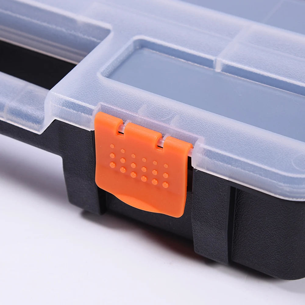 Double Side Tools Box Organizer Plastic Small Parts Storage Case Portable Tool Box Toolbox Container for Screws Nuts Nails Bolts