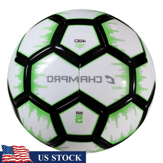 Durable Soccer Ball Size 3 Youth Practice Shiny Synthetic Leather Machine Stitched Air Lock Butyl Bladder Longevity