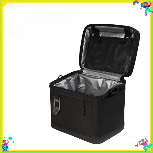Black 16QT Collapsible Soft Cooler 15 Can, with Bottle Opener Insulated Bag for Everyday Picnics & Travel Use