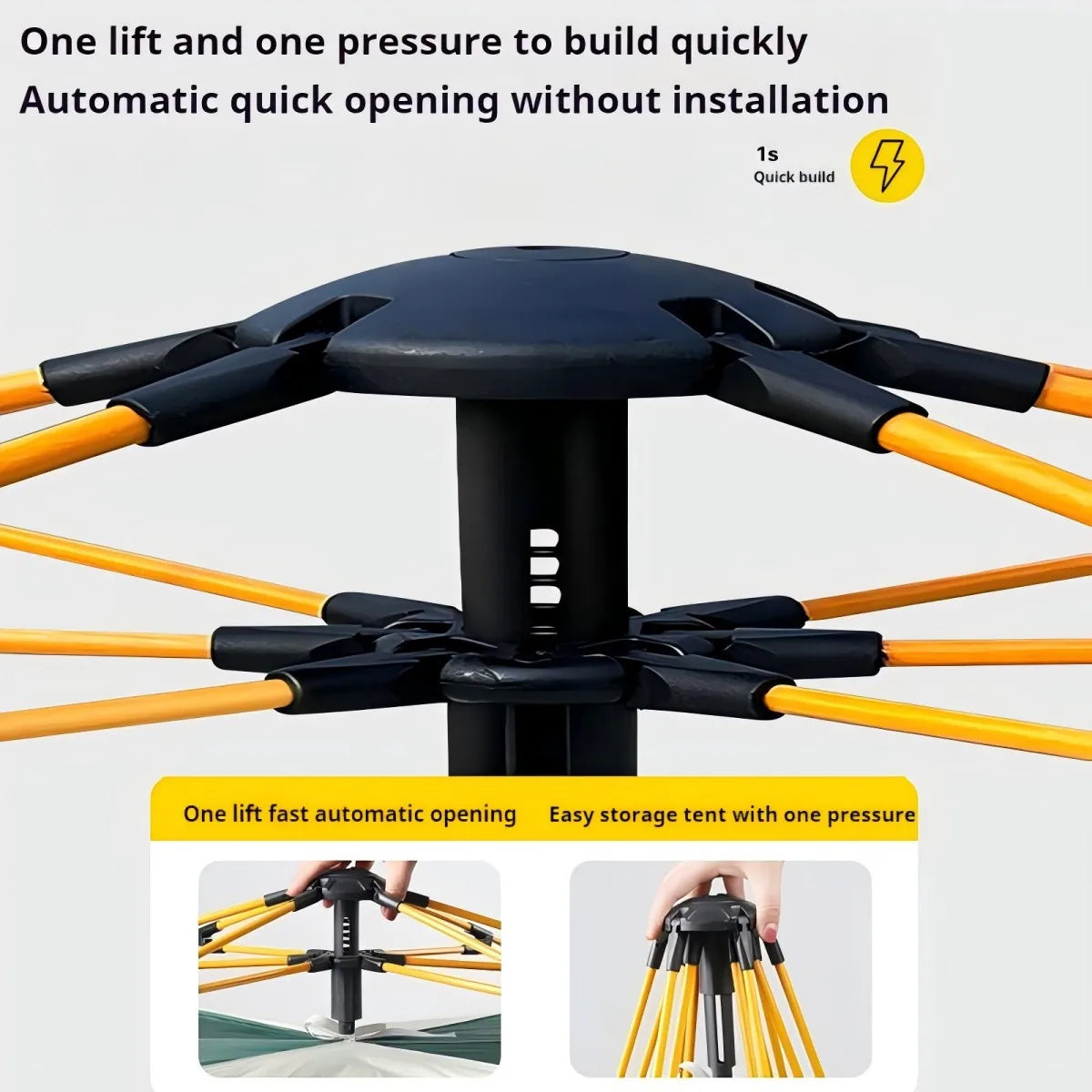 Outdoor Automatic Quick-opening Tent Automatic Rainproof Sunshine-proof Tent Two windowless doors