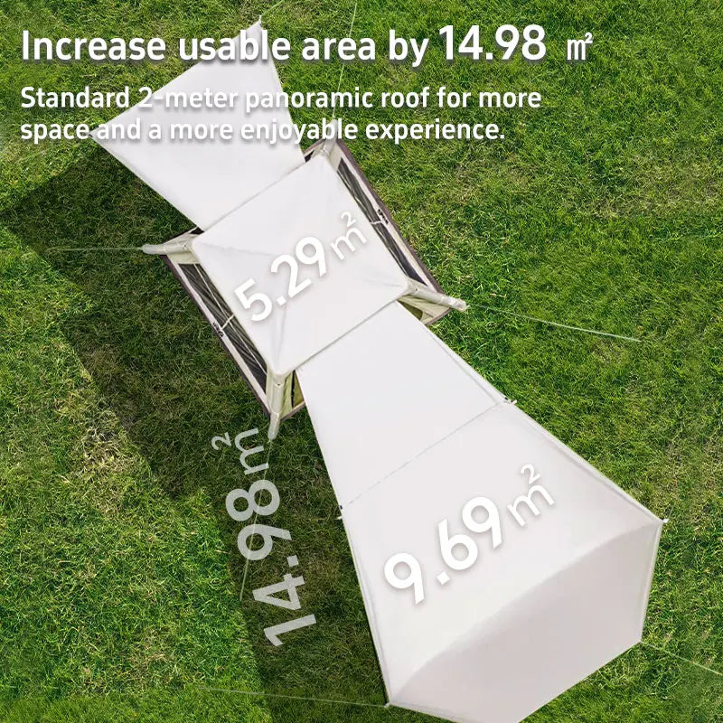 Family Tourist Inflatable Tent Outdoor Sunshade Windproof Stable Nature Hike Camping Tent Portable Overnight Camping Supplies