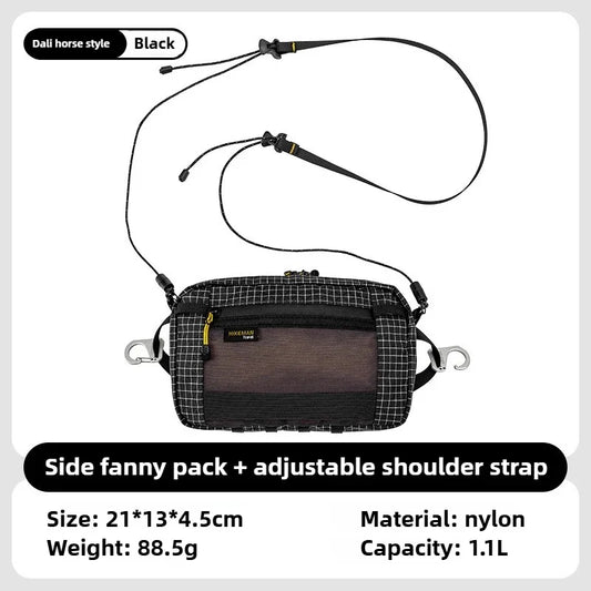 Dyneema Fiber Tactical Waist Pack 1.1L Waterproof Ultralight Storage Bag for Hiking Camping Outdoor Sports Storage Access
