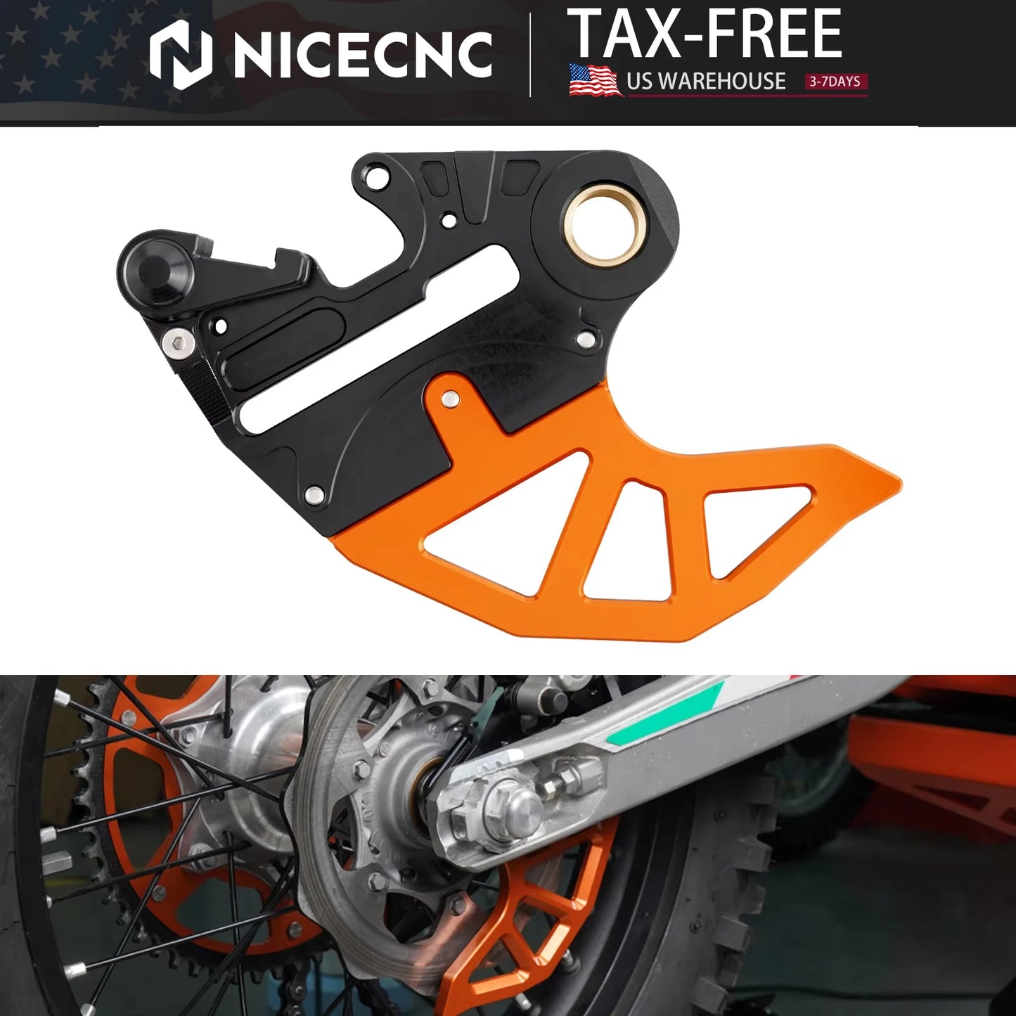 NICECNC For KTM EXC 300 2004-2023 Rear Brake Disc Guard For KTM EXC-F 350 SX 125 SXF 450 XCW XCW-F Husqvarna TE 300 GasGas EC300
