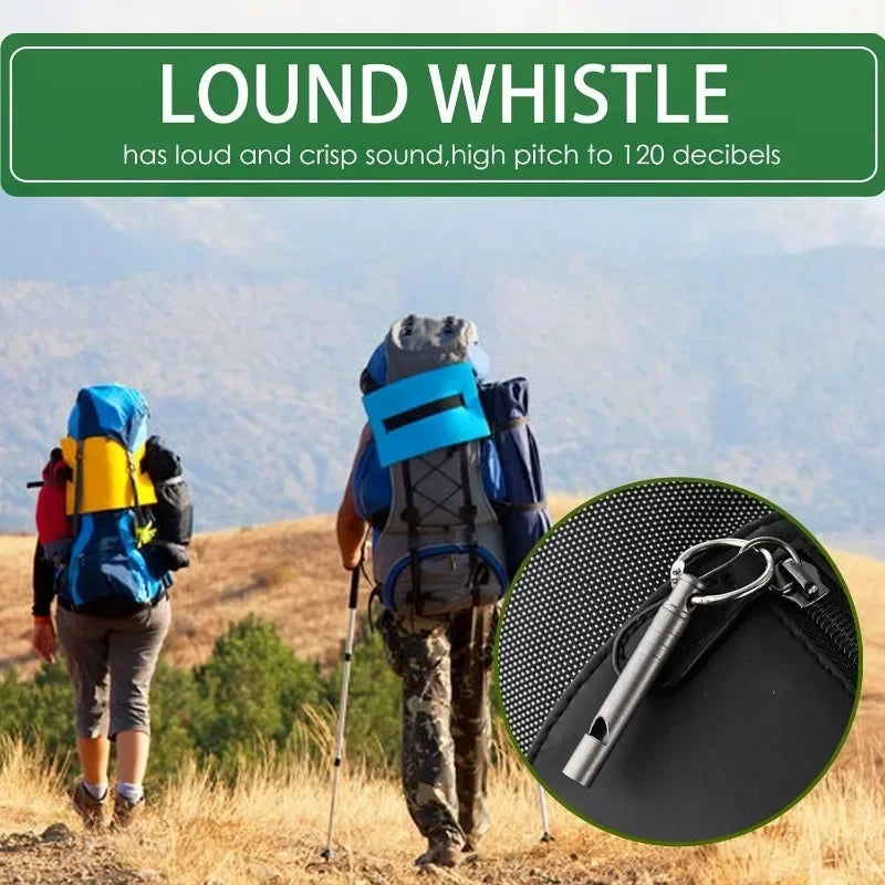 Outdoor Emergency Whistle Survival Safety MINI Whistle  Whistle Necklace Hiking Camping Trip Explore Survival