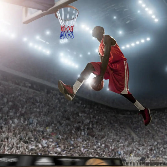 Basketball Hoop Net Outdoor Sports Basketball Rim Net Standard Basketball Net Mesh All-Weather Tri-Color Sports Entertainment