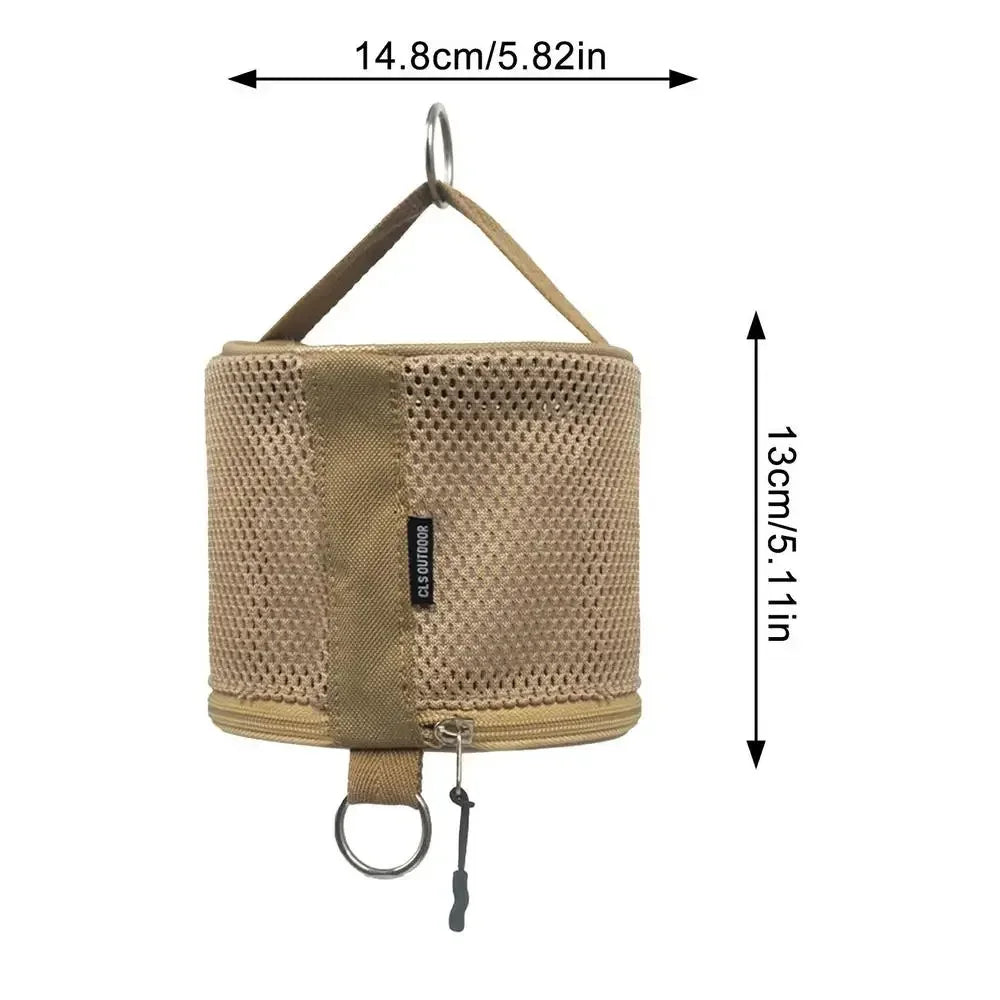 Outdoor Camping Tissue Case Roll Paper Storage Bag With Hook Portable Tissue Holder Tent Hanging Napkin Holder Camping Supplies