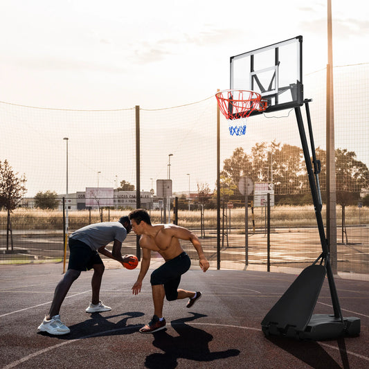 Portable Basketball Hoop Basketball System 8-10ft Height Adjustment for Youth Adults LED Basketball Hoop Lights, Colorful lights