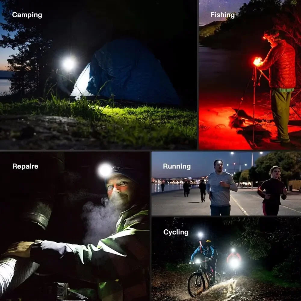 Wurkkos HD50 Headlamp 2A Rechargeable 21700 Headlight 4000lm XHP50.3 HI+LH351D+660nm Red Light Toollamp Magnetic Tail Camp Light