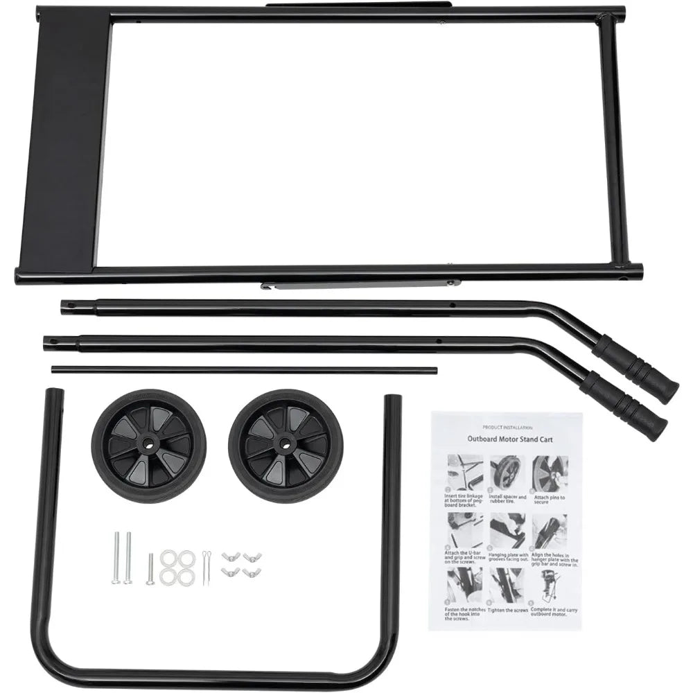 Outboard Motor Engine Trolley Stand Foldable Trolley Engine Stand Boat Outboard Motor Cart Heavy Duty Carrier Cart for Motors